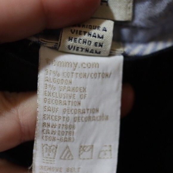 Tommy Hilfiger 90s Wide-Leg Chino Pants Janie Fit Cropped 12 w/ Belt - Picture 15 of 15